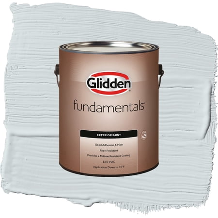 Glidden Fundamentals Tinsel / Gray, Flat Exterior Paint, 1 Gallon