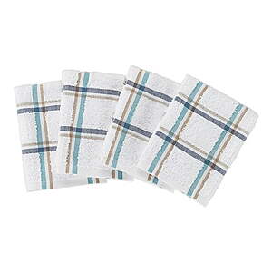4-Pk Mainstays 12”x12” Woven Kitchen Dish Cloth Set (Multicolor) $3.60 + Free Pickup