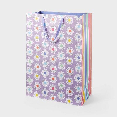 Purple Daisies Gift Bag - Spritz™: Large Birthday Gift Bag, Botanical Floral Design, Paper