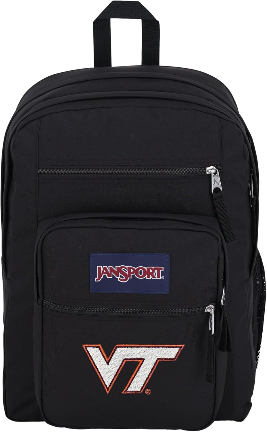JanSport NCAA Officially Licensed Backpack, Virginia Tech Hokies, Big Student with Padded 15-Inch Laptop Sleeve, 2 Compartment Computer Bag with Bottle Pocket & Haul Handle, Book Rucksack, Black