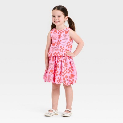 Toddler Girls' 2pc Disney Minnie Mouse Tank & Bubble Skirt Set - Pink 3T