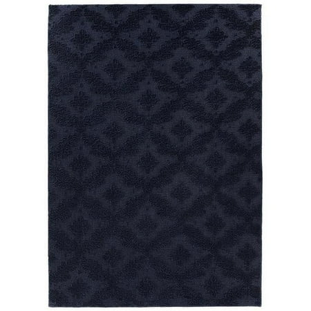 Garland Rug Charleston Polyproyplene Navy Indoor Area Rug, 6' x 9'