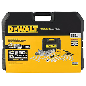 Select Stores: 155-Piece DEWALT SAE/Metric 3-Drive Mechanics Tool Set $85 + Free Pickup
