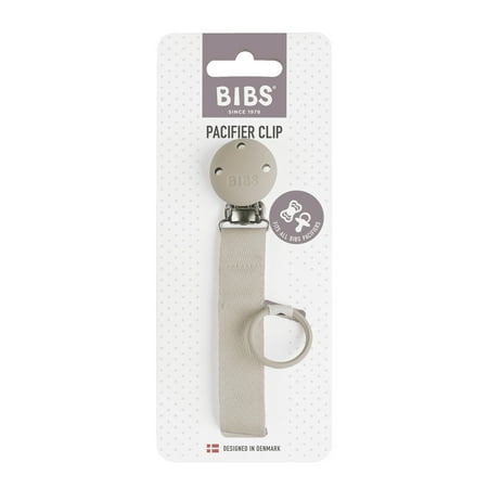 BIBS Pacifier Clip, Ribbon Sand, Infant, 1 Count