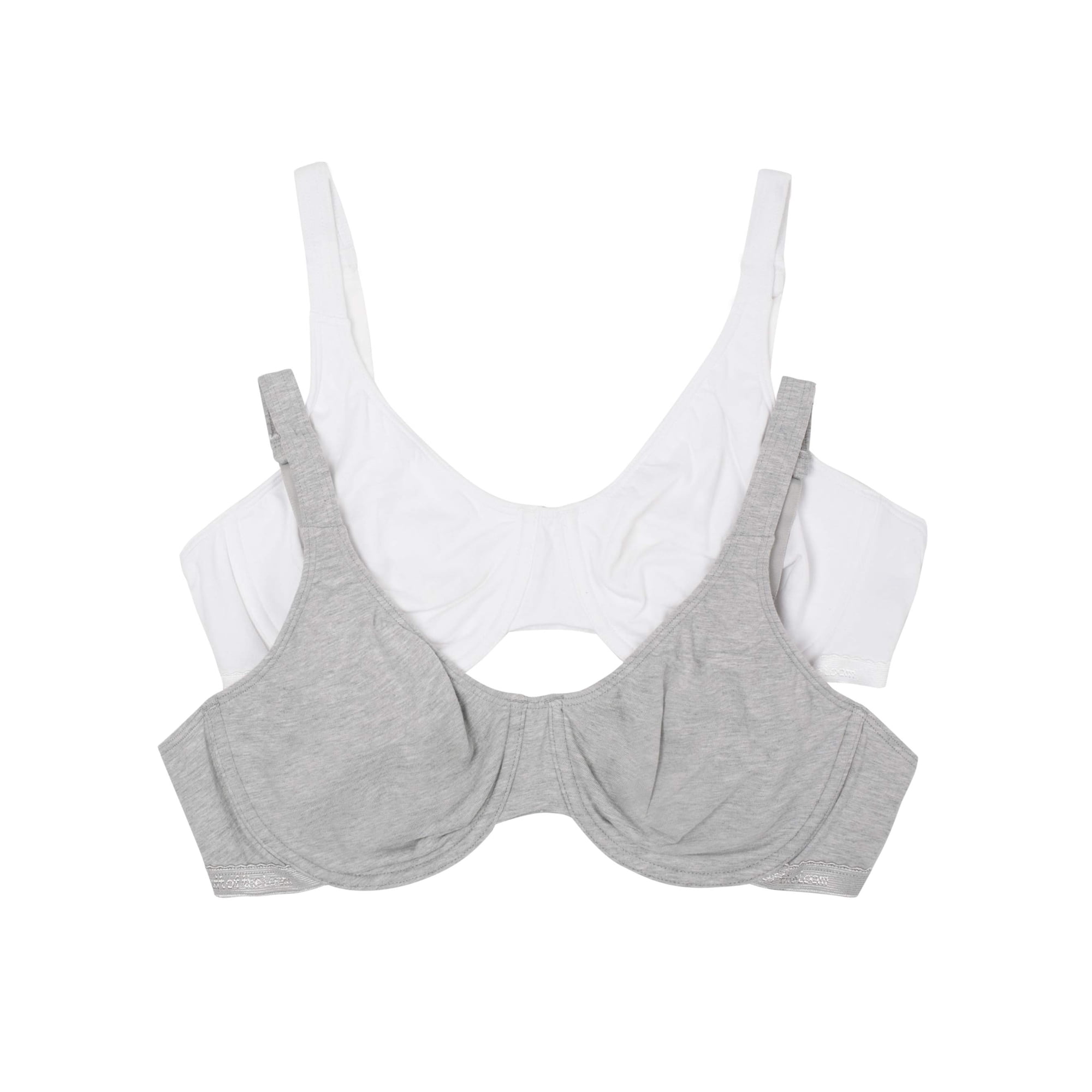 Fruit of The Loom Women's Cotton Stretch Extreme Comfort Bra, Style 9292PR, 2-Pack