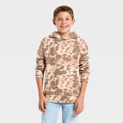 Boys' Fleece Animal Print Oversized Hoodie Sweatshirt - art class™ M