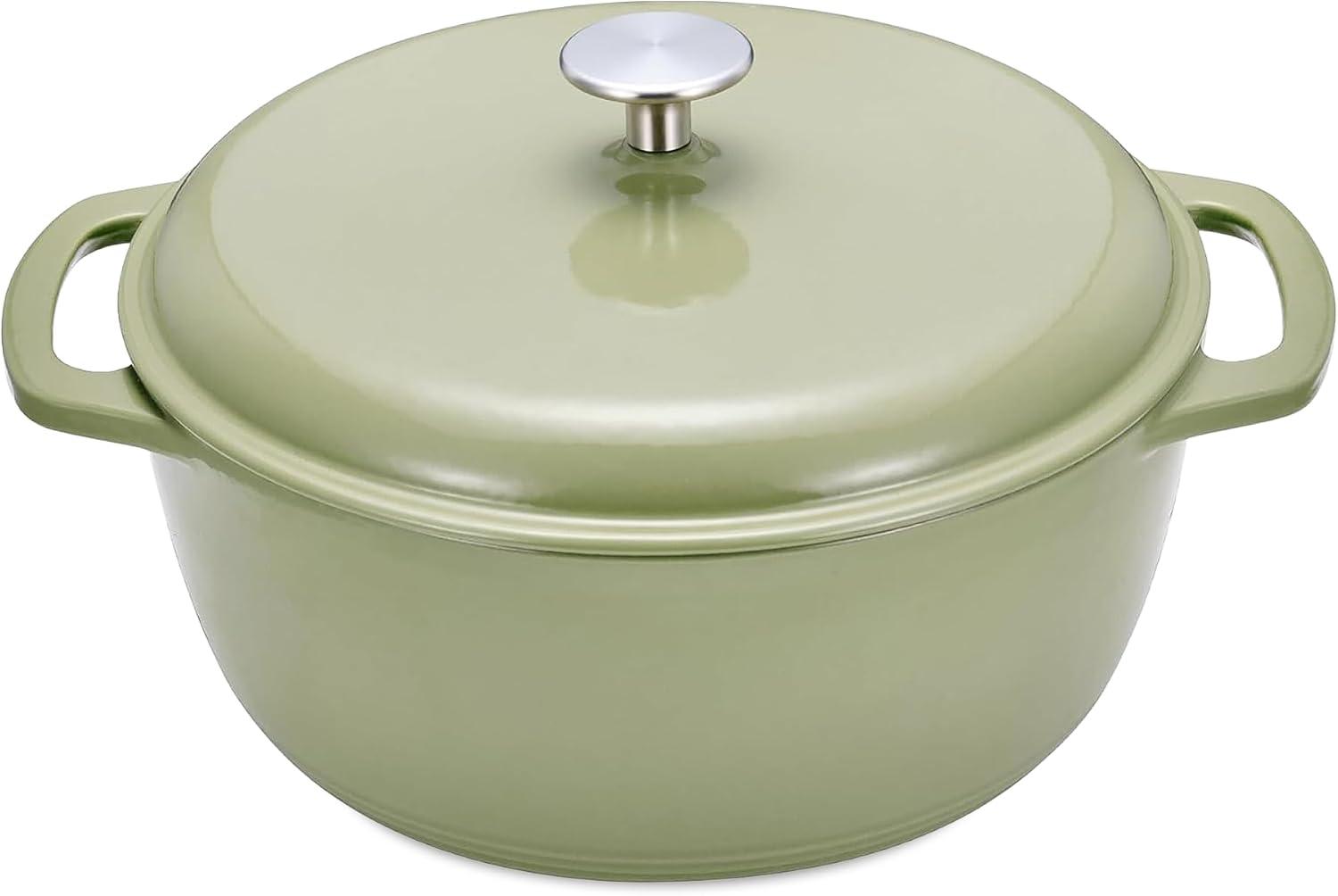Amazon Basics 7.3-qt Enameled Cast Iron Covered Dutch Oven Amazon