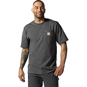 Carhartt Men's K87 Pocket T-Shirt (Carbon Heather) $13.70
