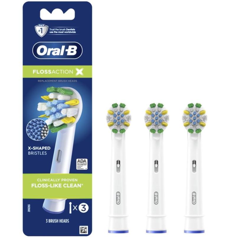 3-Ct Oral-B FlossAction Toothbrush Refill Brush Heads Amazon