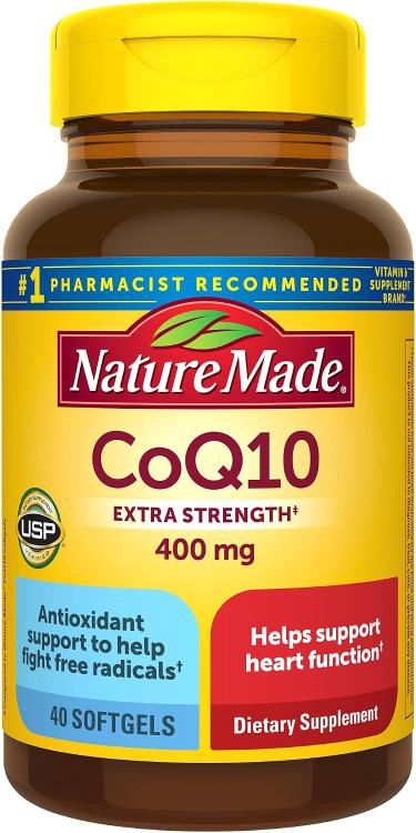 40-Count Nature Made CoQ10 400mg Softgels for Heart Health Support Softgels Amazon