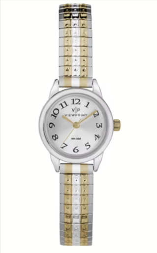 Viewpoint by Timex Women's 22mm Silver-Tone Dial Watch Walmart
