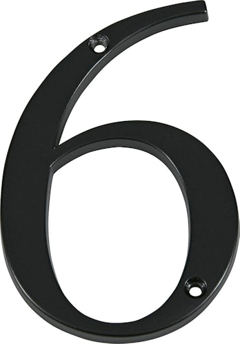 Hillman 4" House Number 6 Plaque