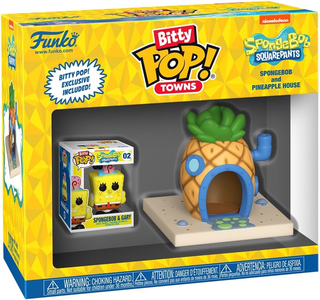 Funko Pop Bitty Town: Spongebob Squarepants - Spongebob Squarepants and Pineapple House - Collectable Vinyl Figure - Gift Idea - Official Merchandise - Toys for Kids & Adults