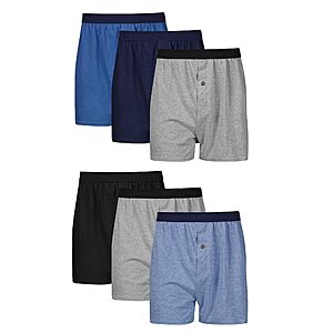 6-Pk Hanes Men's Boxer Briefs $13
