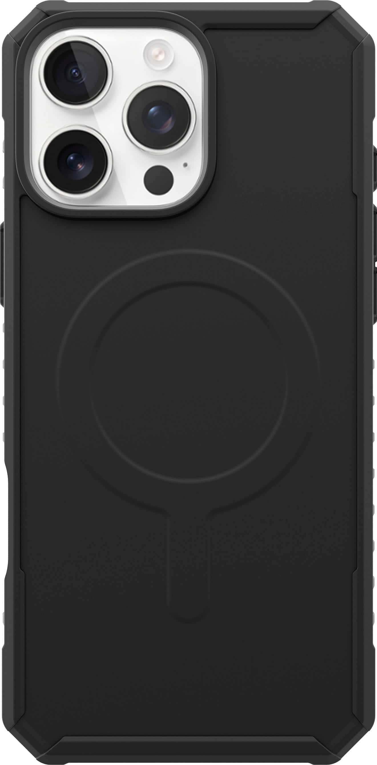 Insignia™ - Protective Case with Built-In MagSafe Ring for iPhone 16 Pro Max - Black