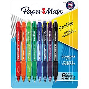 Select Accounts: 8-Ct 0.7mm Paper Mate Profile Mech Mechanical Pencils $4.50 w/ S&S