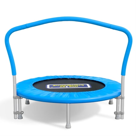 Sportspower My 1st Trampoline 36" Indoor/Outdoor Mini Rebounder Trampoline with No-Gap Padded Cover, for Toddlers & Kids, Max Weight Capacity 220 LBS - BLUE