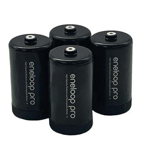 4pk Eneloop Panasonic Pro D Size Adapters for Rechargeable AA Batteries Amazon