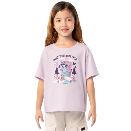 Ozark Trail Girl's Boxy Graphic Tee, Sizes 4-18 & Plus