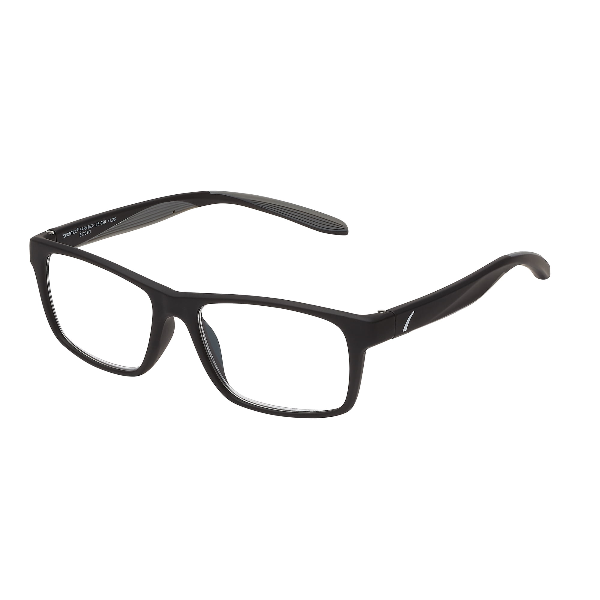 SAV Sportex Reading Glasses, Rectangular Frame, AR4163, +1.25, Gray