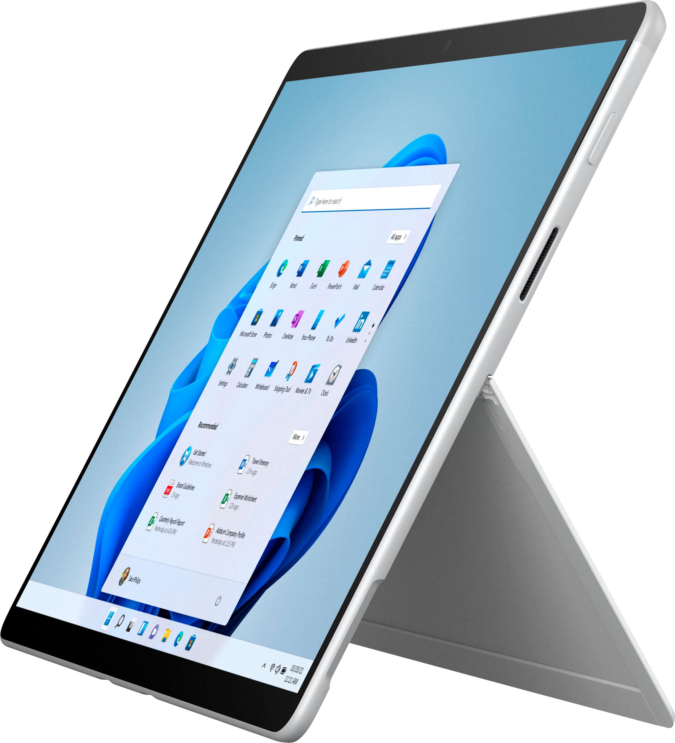 Microsoft - Geek Squad Certified Refurbished Surface Pro X – 13” Touch Screen – SQ1 – 8GB Memory – 128GB SSD Device Only - Platinum