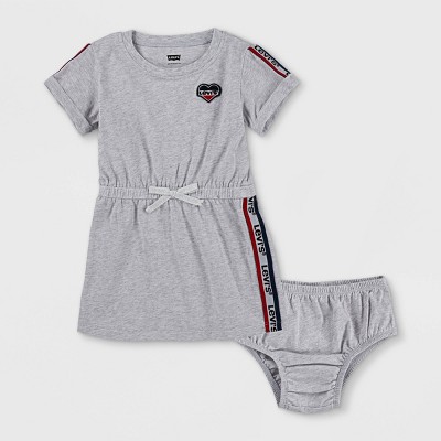 Levi's® Baby Girls' Elastic Waist Dress - Light Gray Heather 3M