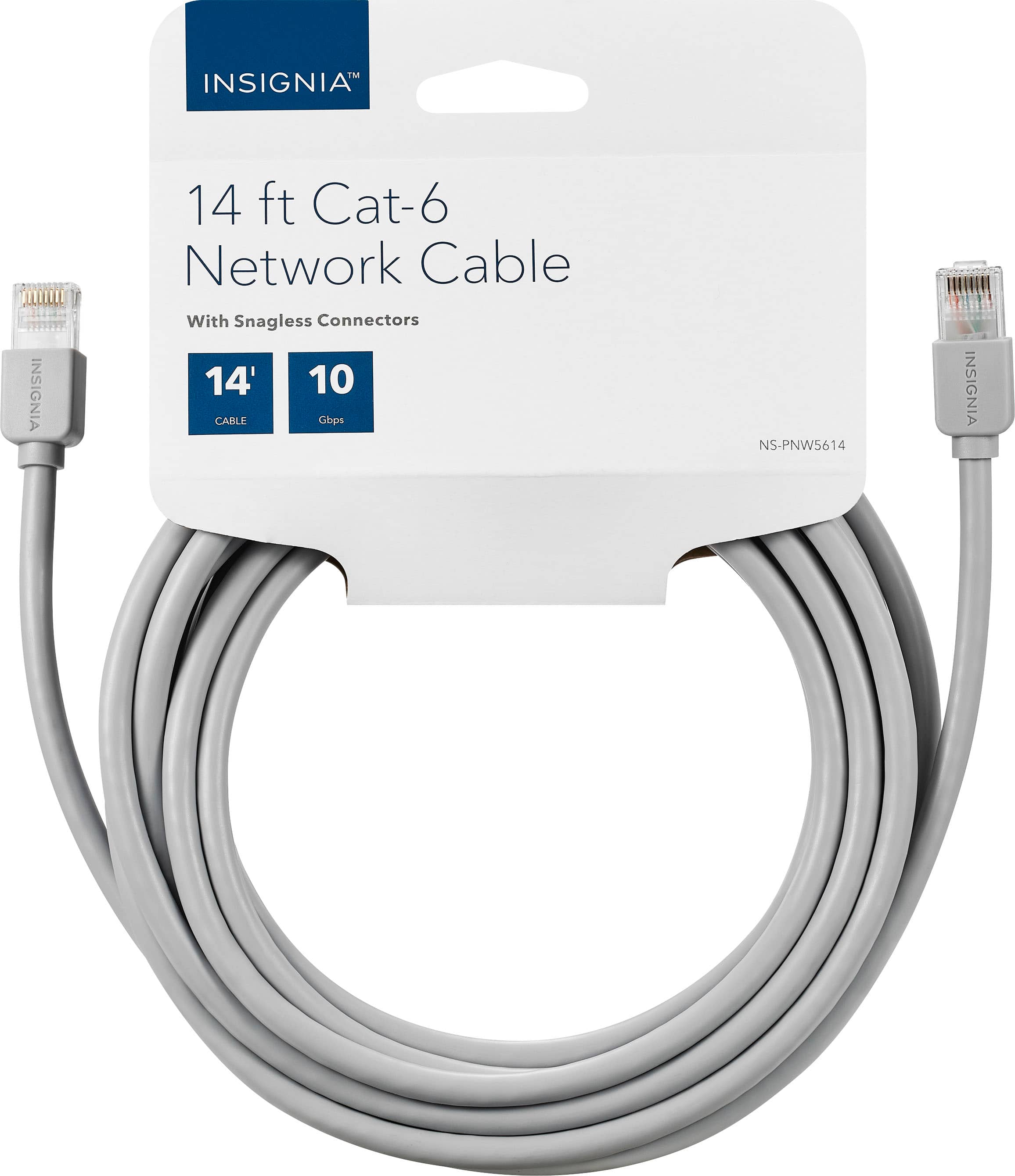 Insignia™ - 14' Cat-6 Ethernet Cable - Gray