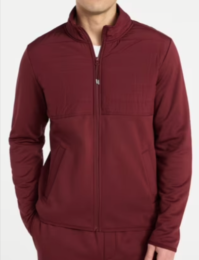 Athletic Works Men's Full Zip Mock Neck Hybrid Jacket Walmart