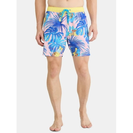 License Men’s & Big Men's Graphic Swim Shorts, Sizes S-3XL