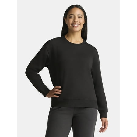 Athletic Works Women's Crewneck Fleece Sweatshirt, Sizes XS-XXXL