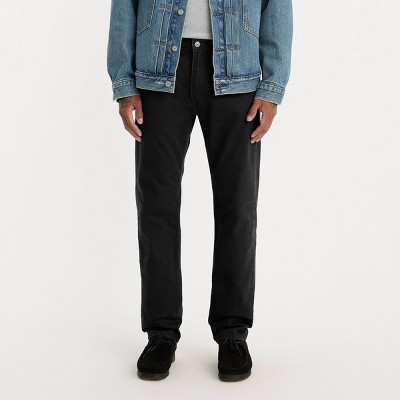 Levi's® Men's 505™ Regular Fit Straight Leg Jeans - Washed Black Denim 36x32: Heavyweight Cotton, Mid Rise