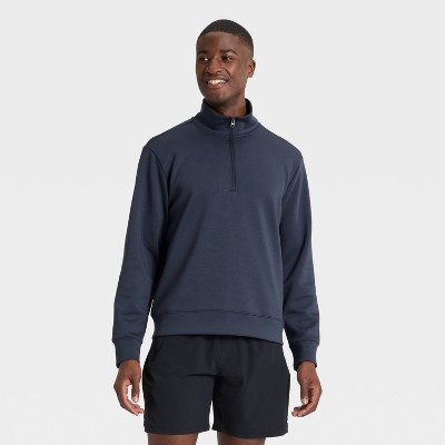 Men's Spacer Half Zip Sweatshirt - All In Motion™ Dark Blue XXL