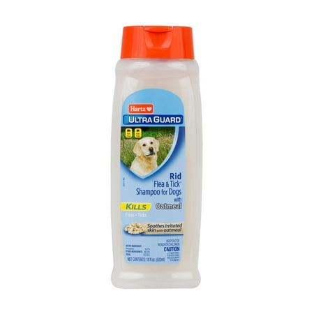 Hartz UltraGuard Rid Flea And Tick Oatmeal Shampoo For Dogs, 18oz