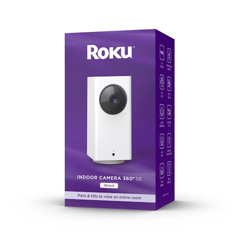Roku Indoor Camera 360° SE Wired 1080p Security Camera