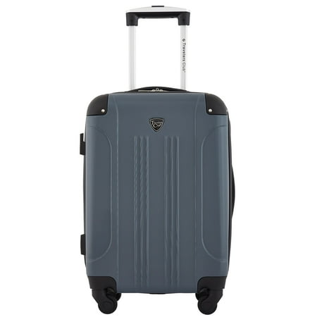 Travelers Club 20" Hard Side Expandable Rolling Spinner Carry-on, Dark Slate