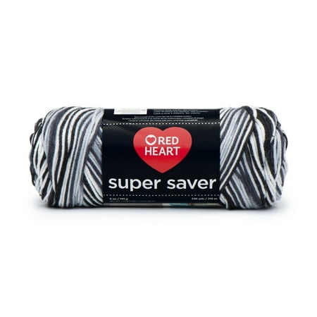 Red Heart® Super Saver™ #4 Medium Acrylic Yarn, Zebra 5oz/142g 236 Yards