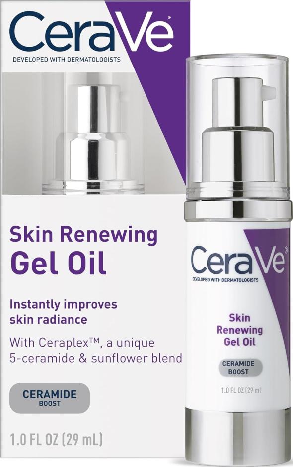 1oz CeraVe Skin Renewing Gel Oil Hyaluronic Acid Face Serum Amazon