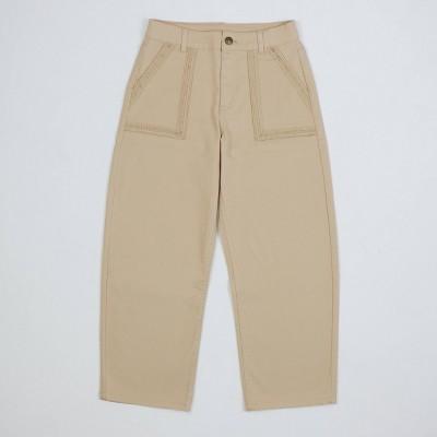 Owillo® Girls' Ladder Trim Pants - Khaki M