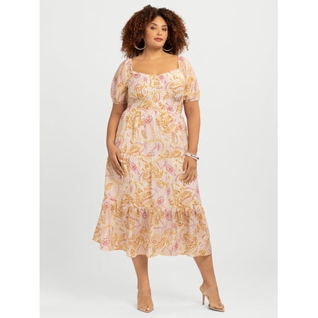 Jessica Simpson Women's Plus Emmory Tiered Maxi Dress, Sizes 0X-4X