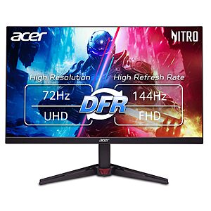 27" Acer Nitro VG270K L1 4K UHD 72Hz / FHD 144Hz IPS Gaming Monitor $160 + Free S&H