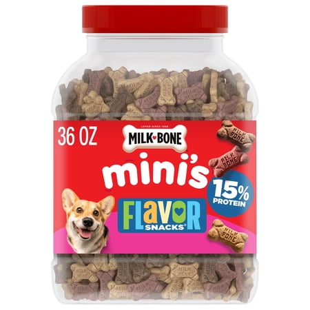 Milk Bone Flavor Snacks Mini Dog Biscuits, Flavored Crunchy Dog Treats, 36 oz