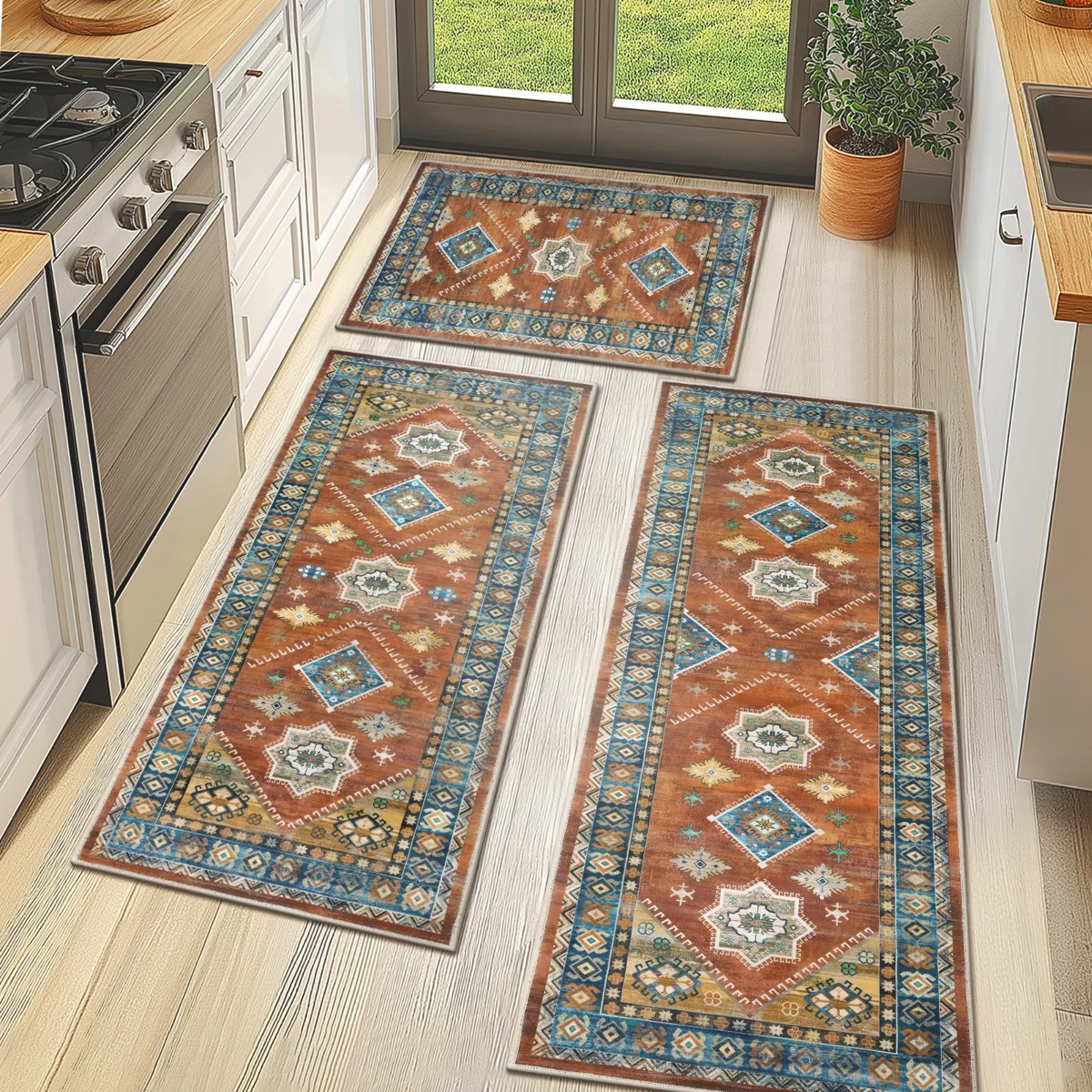 3-Piece Non-Slip Kitchen Mat Set $22