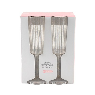 Cook With Color 4pk Plastic Champagne Flutes