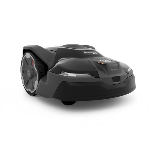 Husqvarna 410iQ Automower Robotic Mower, 0.5 Acre Mowing Capacity, Wire Free Robot Lawn Mower with Charging Station, RS1 EPOS Reference Station and Replacement Blades, 970727401