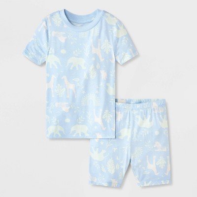 Toddler 2pc Animal Planet Safari Animal Cuteness Pajama Set - Light Blue 3T
