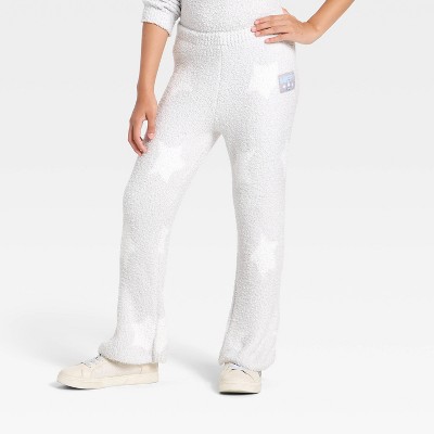 Girls' Miffy Stars Printed Boucle Pants - Silver M