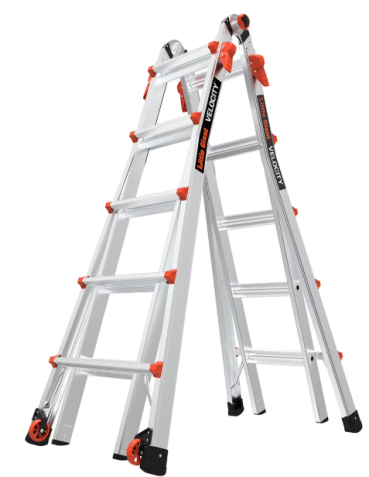 Little Giant Ladders Velocity 22' Multi-Position Aluminum Ladder w/ Wheels Walmart