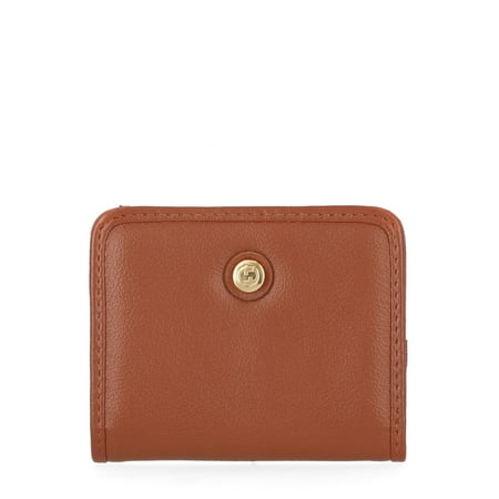 Time and Tru Women's Sharon Two Fold Wallet, Solid Cognac