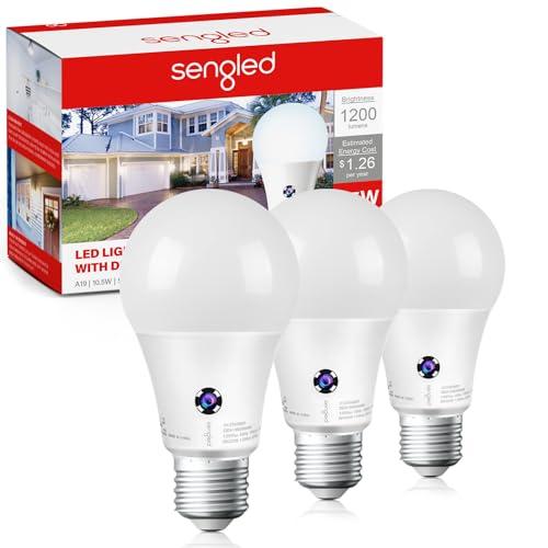 3-pack Sengled Dusk-to-Dawn A19 1200-Luumen LED Sensor Outdoor Light Bulbs Amazon
