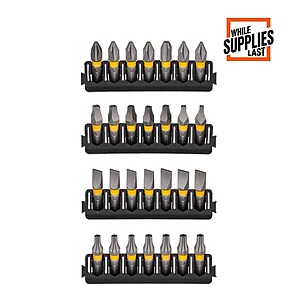 28-Pc DeWALT MAXFIT 1" Carbon Steel Driving Bit Set $6.45 + Free S&H